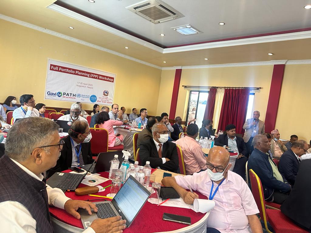 With partners, PATH is providing TA to @mohpnep for @gavi FPP process to improve immunization in Nepal. From April 17-20,  a Full Portfolio Planning-workshop was convened to collectively develop & align activities, that was graced by senior govt. delegates & partner organizations