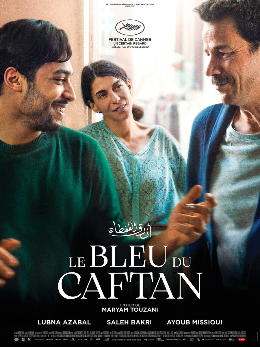 Nass_TM's tweet photo. 3- LE BLEU DU CAFTAN

Ce long-métrage parle d’amour, de douceur et… de caftan. Il met en scène un sujet tabou dans les sociétés musulmanes, l’homosexualité, tout en gardant une pudeur et une tendresse indéniable. https://t.co/eBfgtnoxwh