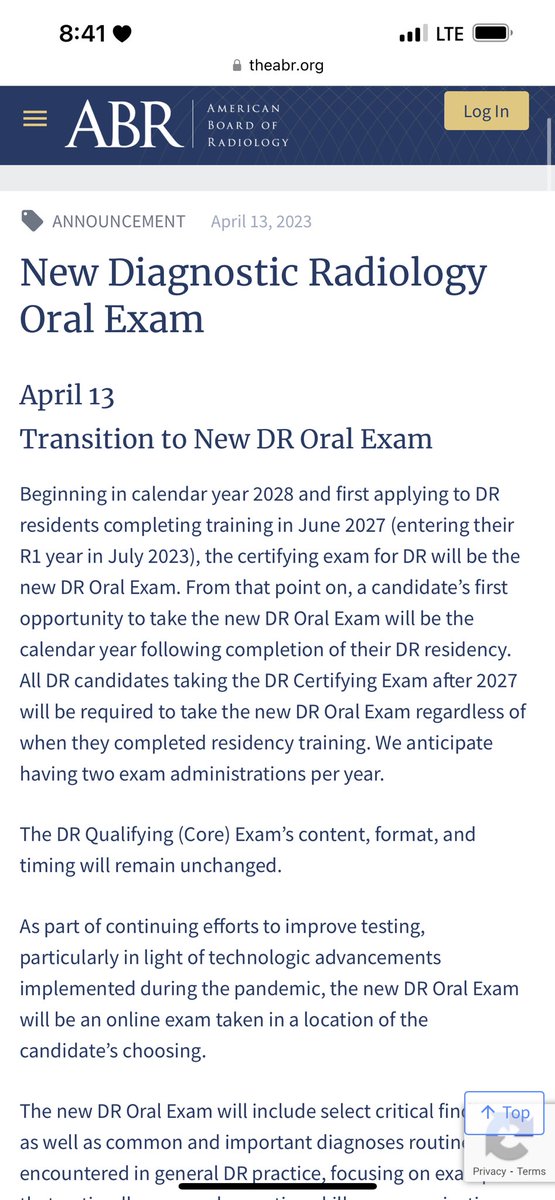 EmergRad's tweet photo. #ABR diagnostic radiology #certifying exam will be an online ORAL exam starting 2027.
#Radres #radfellows #radiology #MedEd https://t.co/TEKJFQK9m7