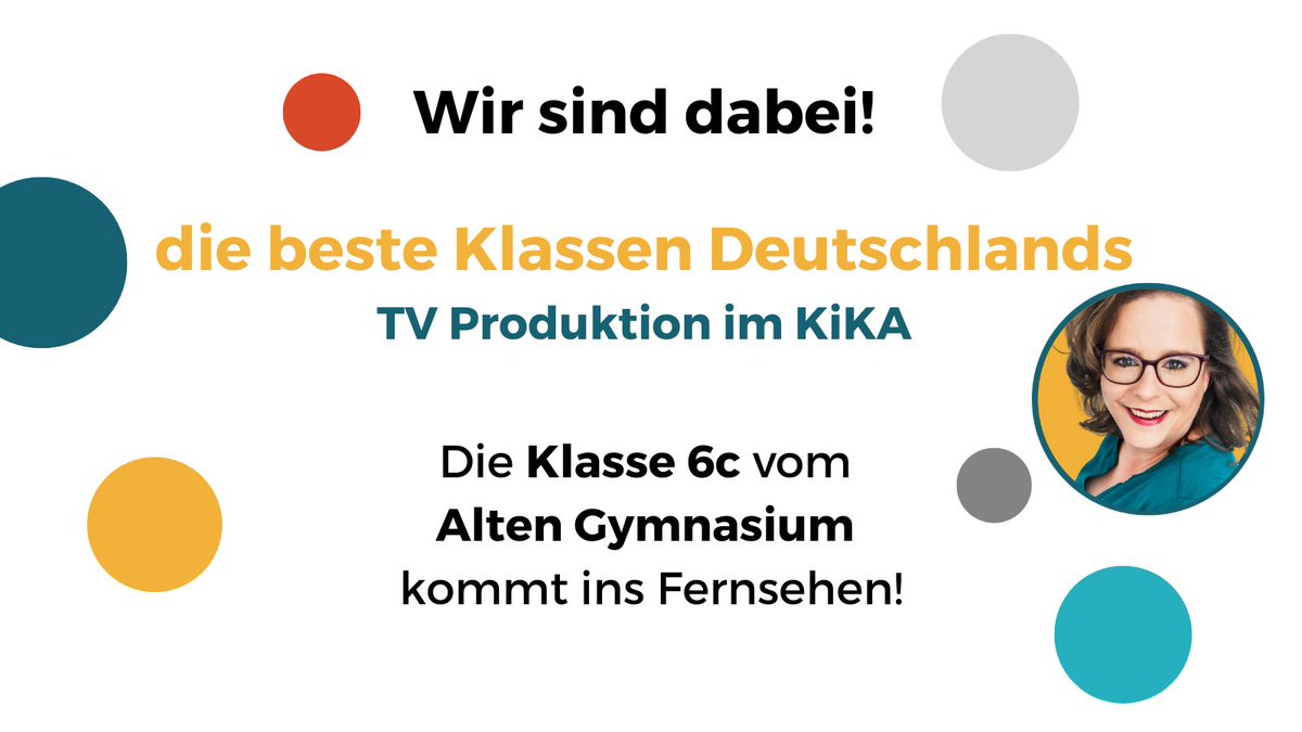 FrauBindernagel's tweet photo. Wir sind dabei -„Die beste Klasse Deutschlands“
Das sind wir:
https://t.co/h5ekc4N0R6
Die 6c vom #AltenGymnasium fährt nach Erfurt in die @bavariafilm Studios, um für den @KiKa_TV zu produzieren.
✊ Drückt uns die Daumen.
#diebesteklassedeutschlands
#dbkd
#dbkd2023 https://t.co/fptbYVyCgS
