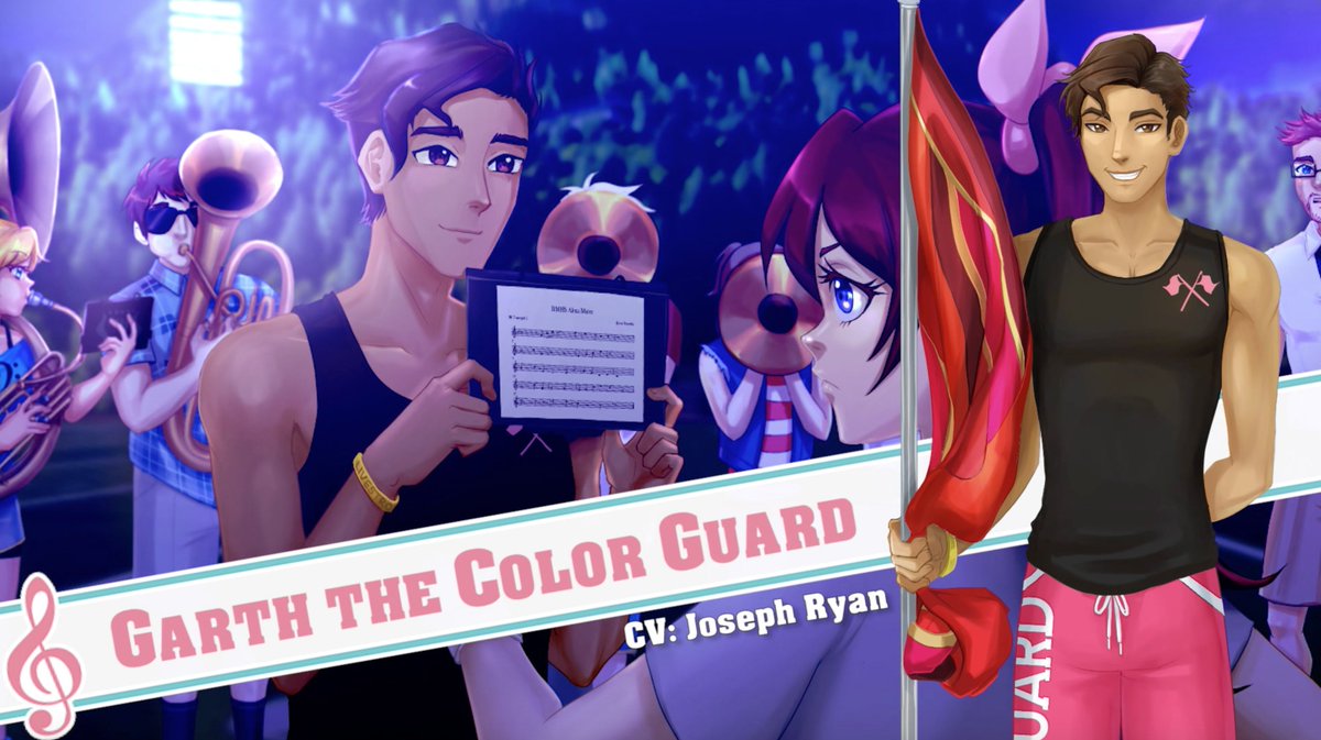 Lovebird_Games's tweet image. The talented @chromex20 provides the handsome voice of Garth the Color Guard! Hope you're ready to fall in love.😉

🥁Band Camp Boyfriend releases May 11! Wishlist the game on Steam!➡️store.steampowered.com/app/1972050/Ba…

🎶#marchingband 🎶#otomearmada 🎶#colorguard 🎶#bandcamp 🎶#visualnovel