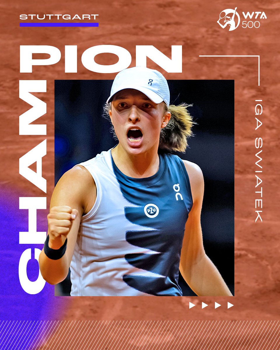 BACK-TO-BACK IN STUTTGART 🚗🏆🚙

World No.1 <a href="/iga_swiatek/">Iga Świątek</a> defends her #PorscheTennis title with a 6-3, 6-4 victory over Sabalenka, clinching a 13th trophy on the Hologic WTA Tour!