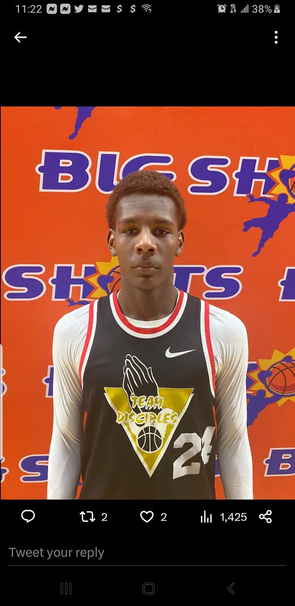 Coach_MReed's tweet photo. Team Disciples 16u Christian Gill again does whatever it takes to help his teammates to be successful.  Willing to risk it all on both ends of the floor. Semi- finals Sunday at 10:00 am https://t.co/VBpxQL1Znb