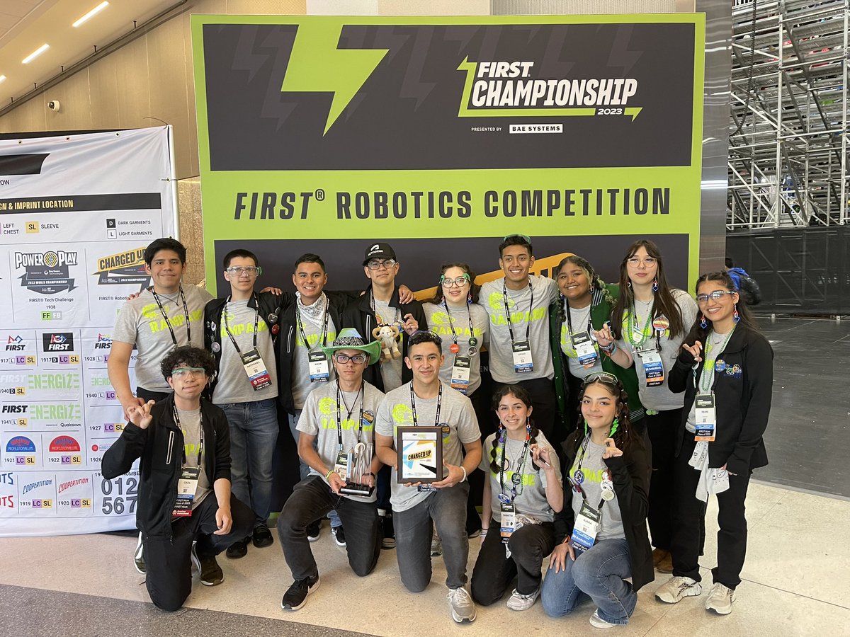 MHSRoboticsEPTX's tweet photo. After an amazing 4 days at FIRST Worlds, FRC 9136 Rampage won the Rookie Highest Seed Award in Daly Division and FTC 5470 Rambotics won the Connect Award Finalist in Edison Division. #TeamSISD #FIRSTChamp #FIRSTinspires https://t.co/8hT59cuaL1