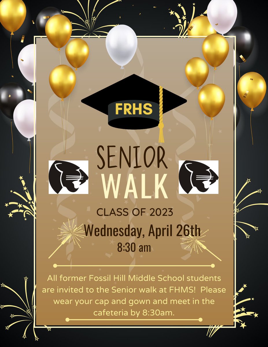 Fossil_Hill's tweet photo. Welcome back Panthers and congrats! 🎓🐾🎓🐾🎓 #PantherPride #fhmslimitless #CelebrateKISD https://t.co/0jTdCPmie8