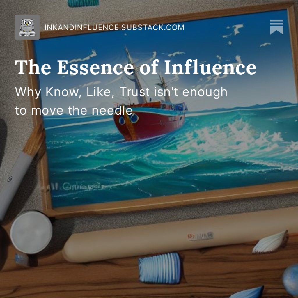 InkandInfluence's tweet photo. Why "Know, Like, Trust" isn't enough to move the needle: #influence #movetheneedle #motivatechange https://t.co/zpXvHV5BSU https://t.co/0S8SaNQUJt