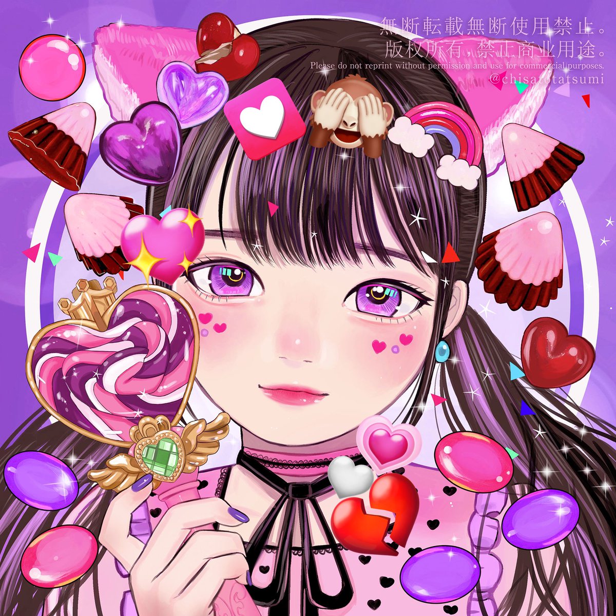 「クラスのみんなには、内緒だよ 」|巽千沙都/ChisatoTatsumiのイラスト