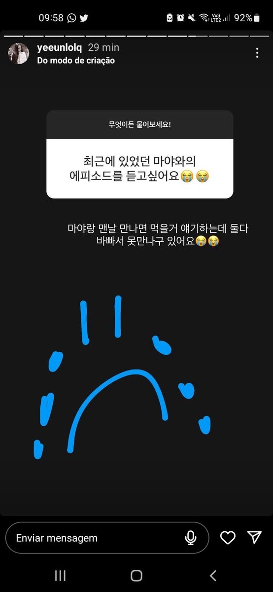 MyahThinkr's tweet photo. yeeun story update 😭 https://t.co/7nRohRrD6U