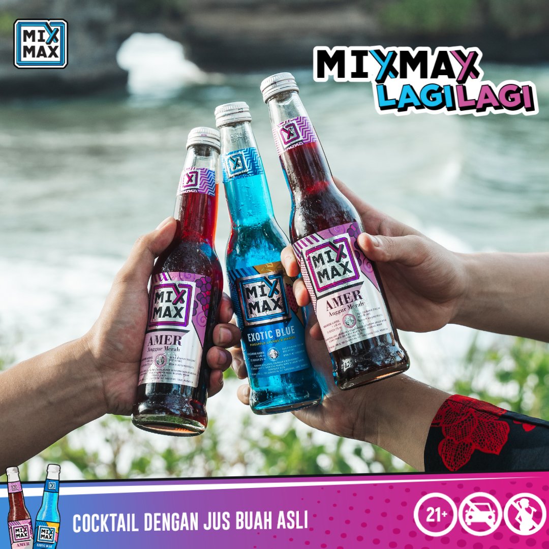 Yuk cobain MixMax lagi bareng sohib lo biar makin semangat lagi!

#mixmax #mixmaxlagilagi #mixmaxfreshenupyourday #mixmaxcocktail #mixmaxvodka #exoticblue #amer