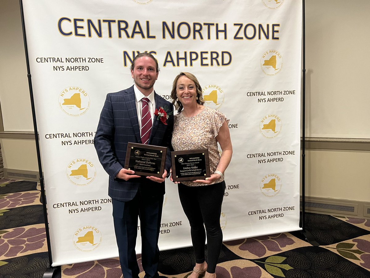 MrDePerno's tweet photo. What an honor it is to be recognized with a group of other amazing professionals. Thank you to NYS AHPERD, the Central North Zone, my professors and mentors, and of course my classmates.❤️🐉 https://t.co/dsYJj4krSu