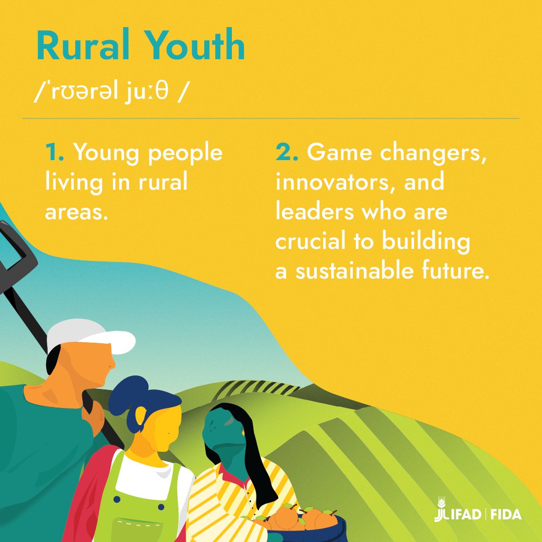 IFAD's tweet photo. Rural young people have been undervalued for too long.

Investing in their future means investing in all of our futures ⚡🌏 https://t.co/KO8uVbsC9v