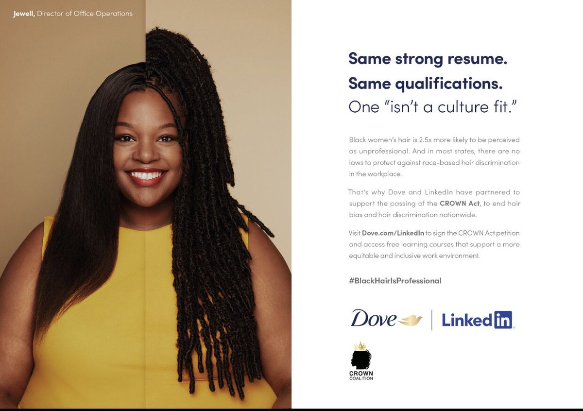 DaphneyDorcius's tweet photo. https://t.co/w6LVVgfBcS
Appreciate @Dove and @LinkedIn bringing attention so such an important reality for so many of us. https://t.co/JmHMHeKndL