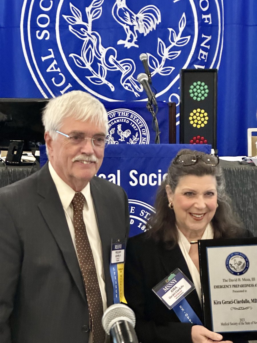 Congrats to Dr Kira Geraci, recipient of the 2023 David B Mezza III Emergency Preparedness Award #MSSNYHOD2023