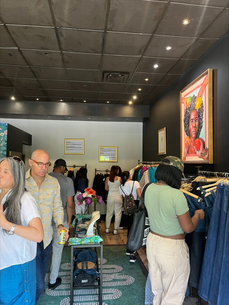 Grand opening at new location for our client <a href="/wearegrantblvd/">Grant Blvd</a> and <a href="/KimberlyMcGlonn/">Kimberly McGlonn</a> right around the corner from us on 34th St between Walnut and Sansom. Cool clothes, cool vibe, cool mission. And the coolest founder! Also check out  her other biz on Lancaster Ave - @BlkIvyThrift.