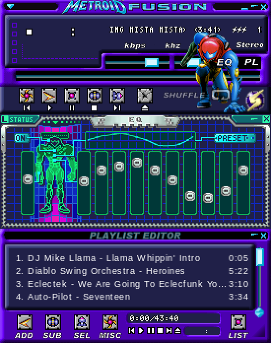 Winamp Skin - Metroid Fusion Samus v2