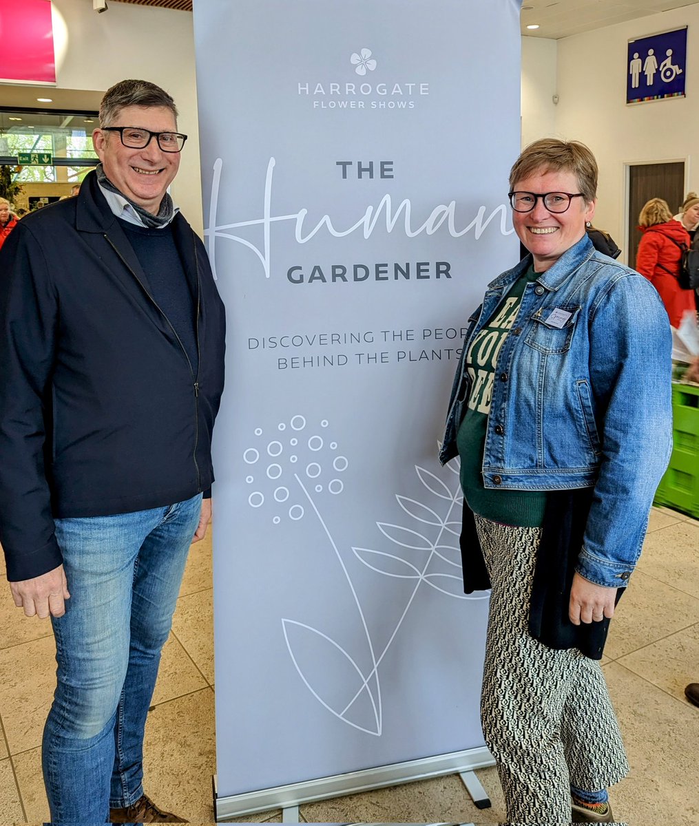 Adrian Stockdale CHort FCIHort author of 'Plant Names Simplified' has been on the @human_gardener stage chatting to Sarah Owen-Hughes MCIHort @HarrogateFlower