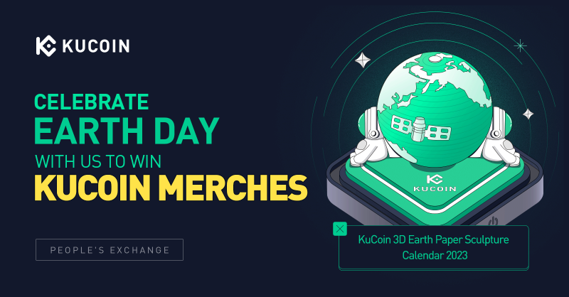 kucoincom's tweet photo. Celebrate Earth Day with Us to Win #KuCoin Merches!

🎁 KuCoin 3D Earth Paper Sculpture Calendar 2023
🏆 10 random winners
⏰ Till 14:00 Apr 26, 2023 (UTC)

To enter
1️⃣ Follow @kucoincom
2️⃣ Like and tag 2 friends
3️⃣ Read @lyu_johnny's article and answer the questions below ⤵️