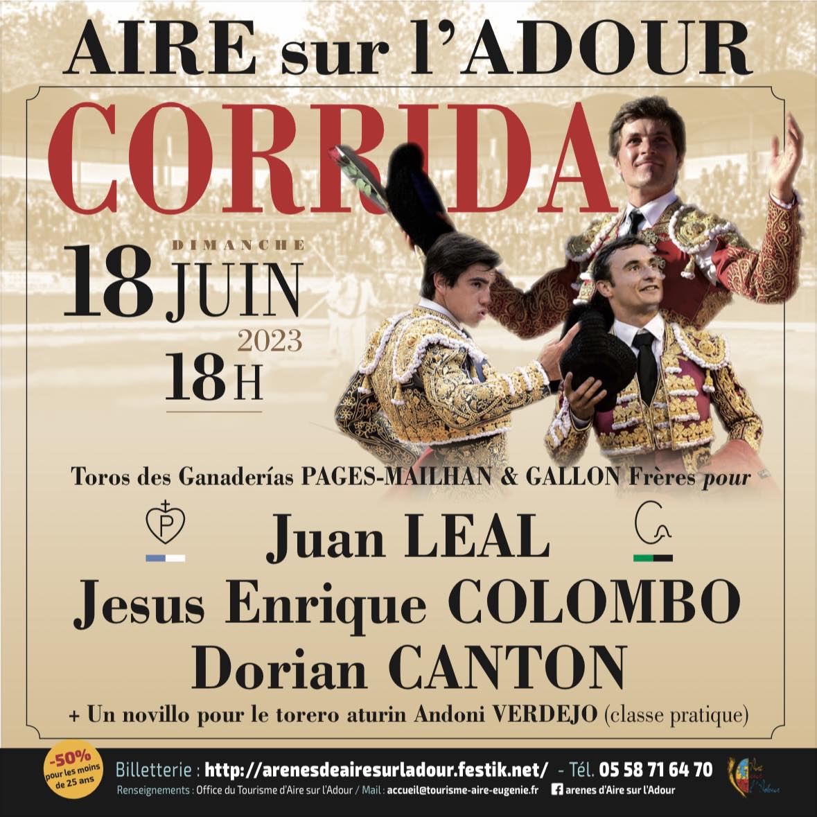 Atractiva combinación para la corrida de toros de Aire sur I´Adour
infotauro.com/atractiva-comb…