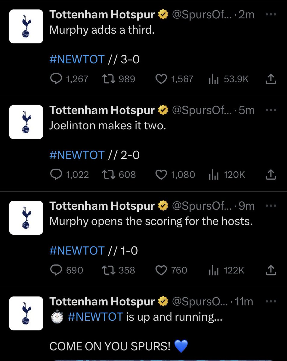 It’s da history of de Tottenham.
