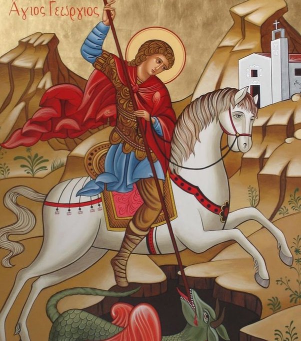 Santa_Palabra's tweet photo. Hoy es el día de San Jorge, protector ante el demonio. Patrón de Inglaterra y en España, de Cataluña y Aragón. También es el patrón universal de los Scouts y de la Caballería en Inglaterra https://t.co/yFohfvilkR