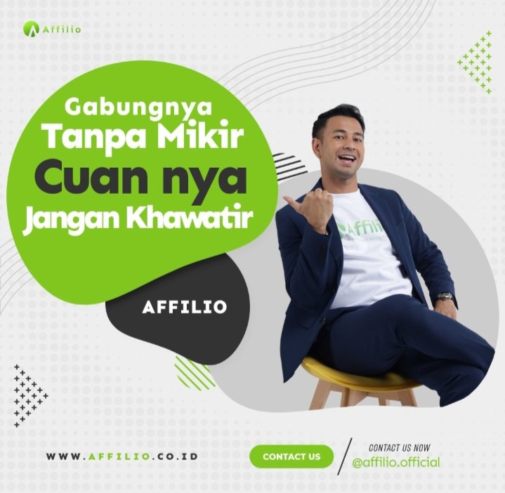 usahadarirumah's tweet photo. Gabungnya tanpa mikir Cuannya ngalir gak perlu khawatir. Daftar yuk disini https://t.co/1dqEXPMCbD
#affilio #marketplaceaffilio #affilioindonesia #raffiahmad https://t.co/fYUiblS20m