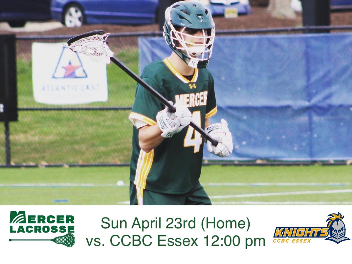 Game Day: Mercer vs. CCBC Essex 

🗓: Sun April 23rd
🆚: <a href="/Knights_MLAX/">KnightsMLax</a> 
⏰: 12:00 pm
📍: West Windsor, NJ
💻: bit.ly/MercerMLaxVideo

@mcccathletics @mercercollege #MercerMLax #MovingYouForward #MercerMade #RollVikes #PositiveVibesOnly #GameDay