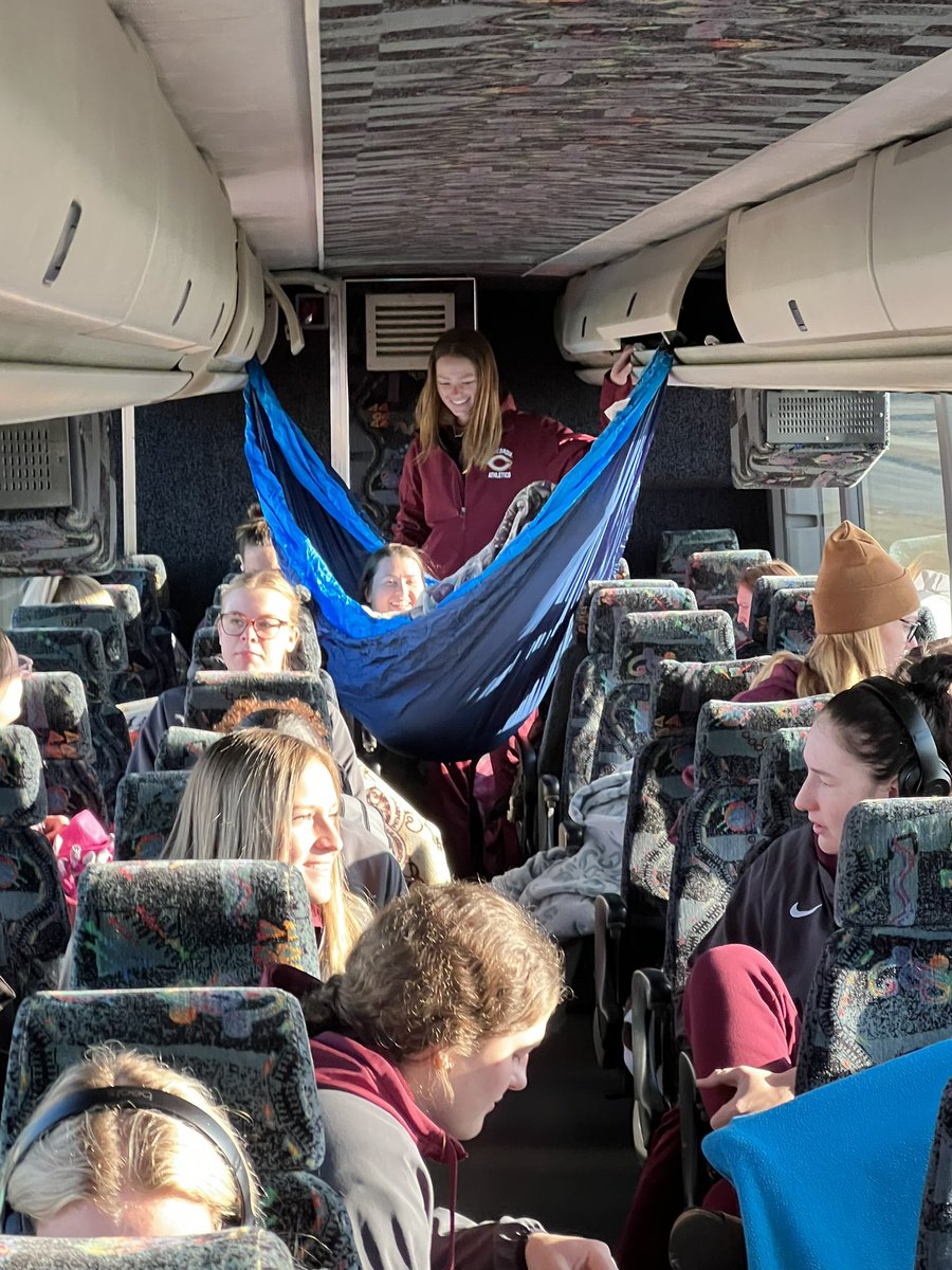 CobberSoftball's tweet photo. When you have been on the road for over 3,000 miles and every game so far this season, you get creative to make it work! #CobberSoftball #SeniorThings https://t.co/0ac9ffkN8s