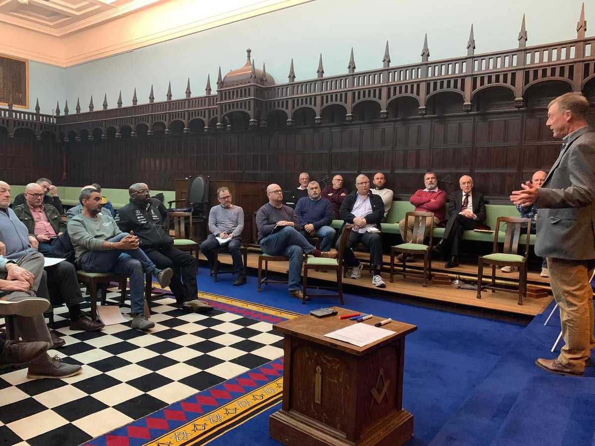 Junior Warden and Senior Warden @stjames's attending the "preparing for the chair " seminar held at Castle Grove (Provincial Grand Lodge, Yorkshire West Riding)