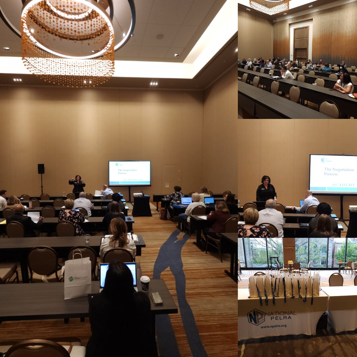 NPELRA's tweet photo. #npelra2023 started off at 8:00am with a pre-conference Academy 3 session. Jenna Richardson and Ben Gehrt instructing 27 labor professionals in negotiation requirements, strategies, and will close with simulated bargaining #educate #publicsector https://t.co/q7SU3ObrbE