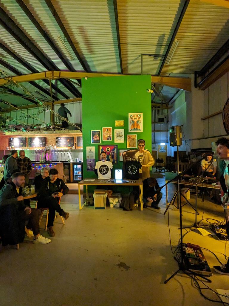 col_webber's tweet photo. @carnivalbrewing @ShipwreckedLpl @alialihorn @frenchalpstiger Great merch table. https://t.co/Dv5F6J6shI