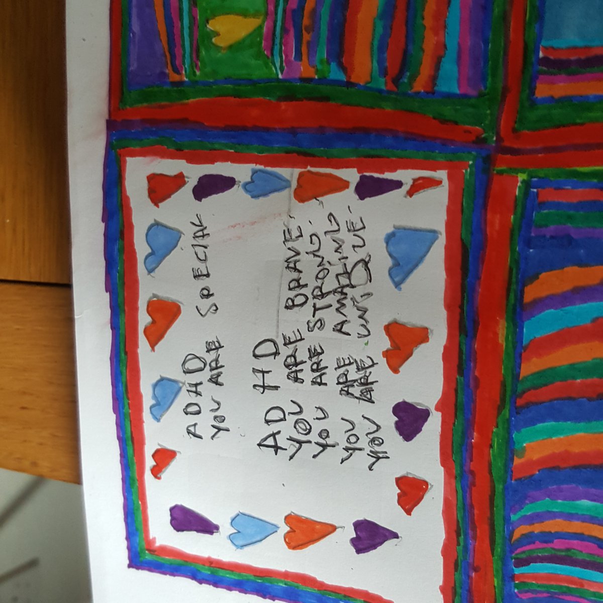 DominicSimons4's tweet image. My art   . Adhd  acceptance  message     you  are special  you are strong  you are  amazing  you are unique.❤❤❤❤