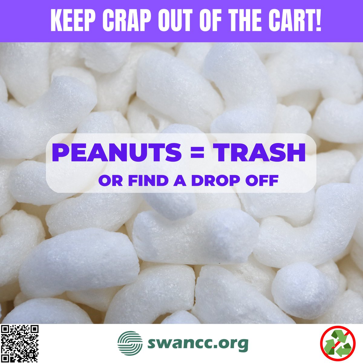 SWANCCTweets's tweet image. Please, Recycle Correctly! Click on the QR Code for Details.
#KeepCrapOutOfTheCart #SWANCC #EarthDay2023 #recyclingeducation #ReduceReuseRecycle