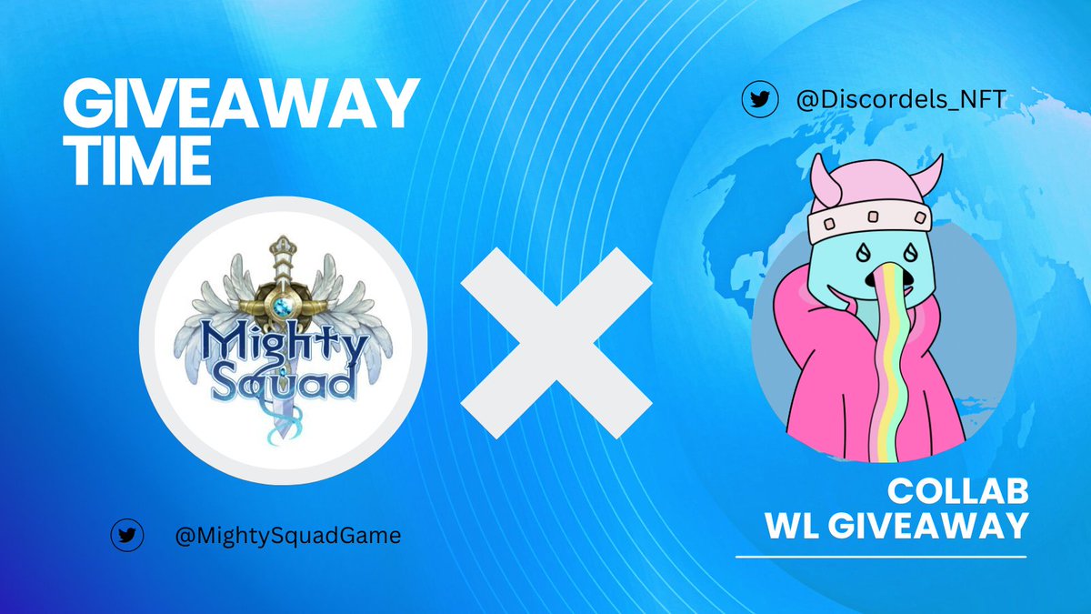 Discordels_NFT's tweet image. We are thrilled to announce our partnership with lovely @MightySquadGame 

To Celebrate we held a giveaway 🎉 of 
🏆5 WL @MightySquadGame
🏆5 WL @Discordels_NFT 

To enter: 
1⃣Follow
2⃣Like ,RT ,Tag 3 friends  

Good Luck🍀 #Suinami #SuiNFT