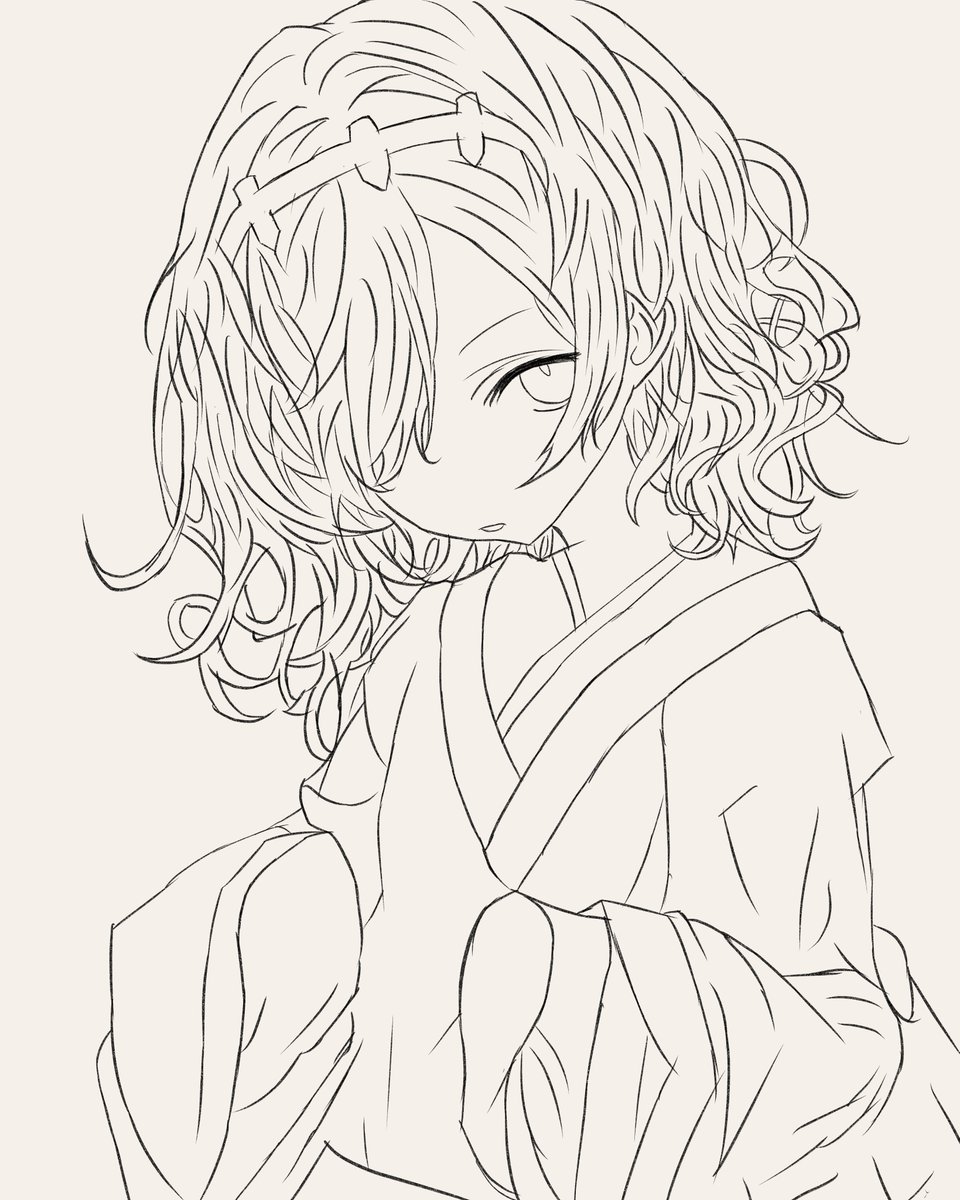 ilice_suiten's tweet image. 初めてよその子を描いてます(´・ω・｀)
元は『連縁Project』という東方オマージュ作品の”瑞風天堺”というキャラです(´・ω・｀) 

まだラフ？の段階ということでクオリティ悪しからずです！
#連縁Project #瑞風天堺