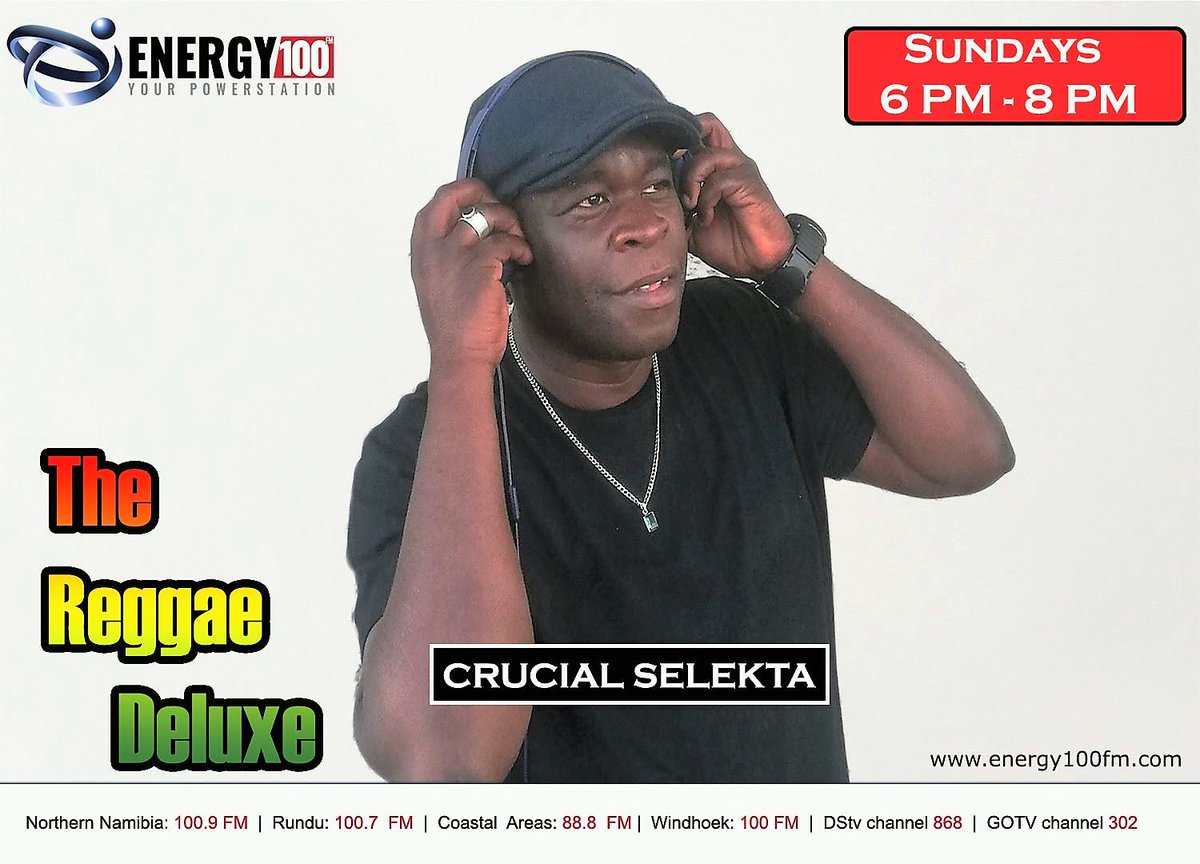 𝗥𝗘𝗚𝗚𝗔𝗘'𝘀 𝗡𝗜𝗖𝗘𝗡𝗘𝗦𝗦 𝗢𝗡 𝗔 𝗦𝗨𝗡𝗗𝗔𝗬 #TheReggaeDeluxe on #ReggaeLoveSundays with <a href="/CrucialSelekta/">𝐂𝐫𝐮𝐜𝐢𝐚𝐥 𝐒𝐞𝐥𝐞𝐤𝐭𝐚 🇳🇦🇰🇪</a> 
#Energy100FM 🇳🇦
📻 Northern Namibia: 100.9 | Coastal Areas: 88.8 | Windhoek: 100 FM
📺 DSTV: 868 | GOTV: 302
radio.garden/listen/energy1…
❤️💛💚
