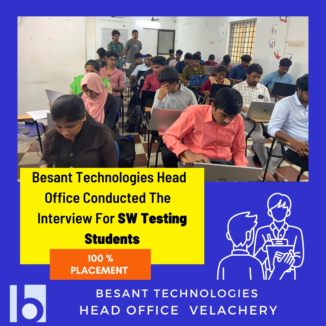 besanttech's tweet image. Mega Recruitment Drive HELD AT Besant Technologies Velachery Head Branch.
&quot;There are no secrets to success. It is the result of preparation, hard work, and learning from failure.&quot;

#Drive #Testingdrive #pythoninterviews #ManualTesting #Selenium  #Interview #Velachery #Chennai