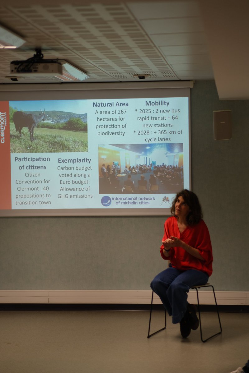 resopaFR's tweet photo. Yesterday, we marked #EarthDay with @AnneLaureStan - Deputy Mayor of @ClermontFd in charge of transitions. She presented the work of the city with regards to transitions &amp; sustainability.

💚#esustainability seminar is funded by #erasmusplus, co-organised w/@GEYCRomania #PrismaEU https://t.co/8Vy20TRsEH