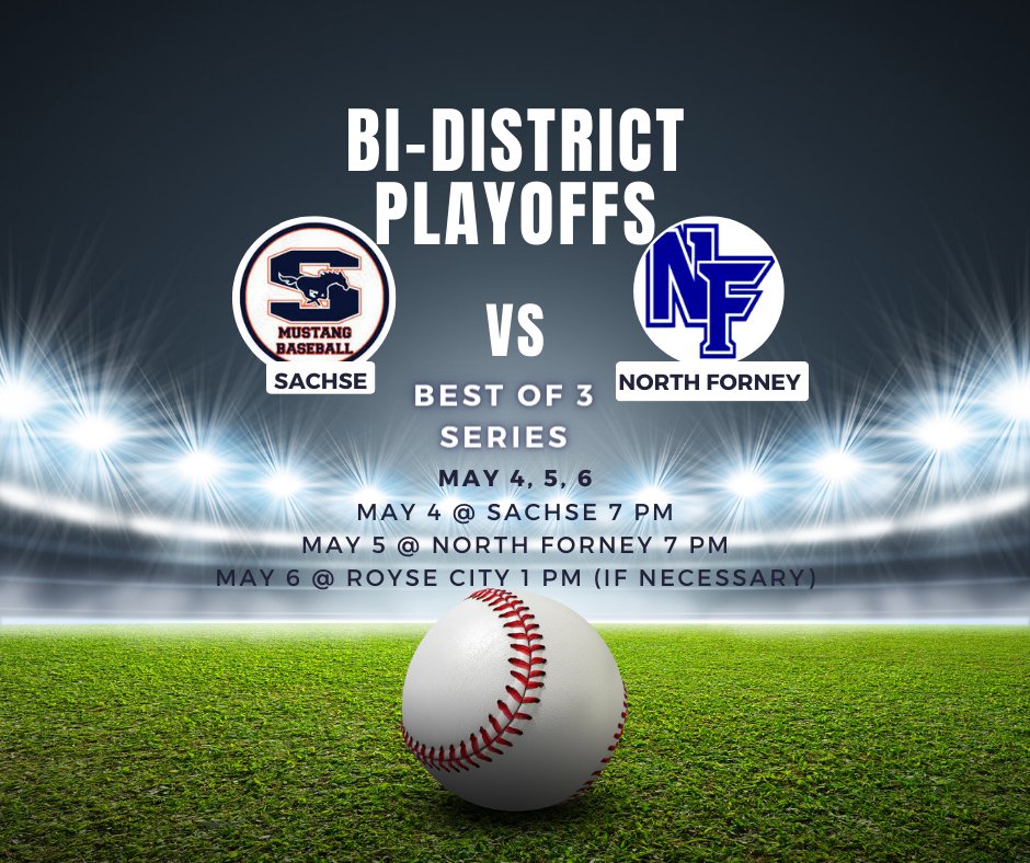 NFBaseball's tweet photo. It's Showtime!!! North Forney (20-12-1) vs Sachse (22-10-1). #seeusrise #northsidebuilt #thenorth @ForneyAthletics @NFHS_TrueNorth @stanandersonNF @CoachTstar @KevinOlmeda13 @Tsparks007 https://t.co/BffVnbVfO7