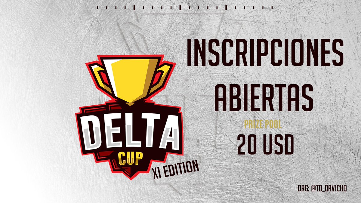 DeltaCup_2's tweet photo. #CR • Abrimos inscripciones!

Cupos ilimitados 🎫
 
🗓 30/04 - 07/05

Eliminación Directa ⚠️

📺 Final Casteada

Seguir a:
@DeltaCup_2
@TDelta_CR
@e_SportChampion

Mencionar 4 Equipos
Pedir 5 RT🔃 &amp; Fav❤

Prizepool: 20 USD 🥇

Requisitos 👇

https://t.co/EPJ4zr5PzV https://t.co/bLl79u6GFd