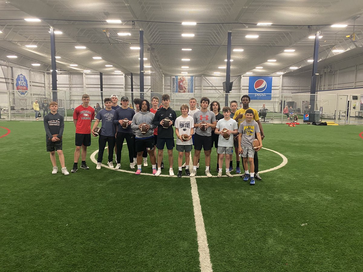 Rob Kramer (@coach_kramer15) on Twitter photo Great group of QBs working their craft for the past 20 weeks. Even though we were missing a few today, I am very excited to watch these guys LEAD & COMPETE this year. <a href="/WIEagles/">Irondequoit High School Athletics</a> <a href="/SchroederFtball/">Schroeder Football</a> <a href="/PittsfordFball/">Pittsford Football</a> @GatesChiliFB <a href="/FootballMcquaid/">McQuaid Football</a> <a href="/UprepFball/">UPREP Football (Roc.)</a> <a href="/HFLfball/">John Russ</a> <a href="/WTTitanFootball/">Thomas Football</a> Great group of QBs working their craft for the past 20 weeks. Even though we were missing a few today, I am very excited to watch these guys LEAD & COMPETE this year. <a href="/WIEagles/">Irondequoit High School Athletics</a> <a href="/SchroederFtball/">Schroeder Football</a> <a href="/PittsfordFball/">Pittsford Football</a> @GatesChiliFB <a href="/FootballMcquaid/">McQuaid Football</a> <a href="/UprepFball/">UPREP Football (Roc.)</a> <a href="/HFLfball/">John Russ</a> <a href="/WTTitanFootball/">Thomas Football</a>