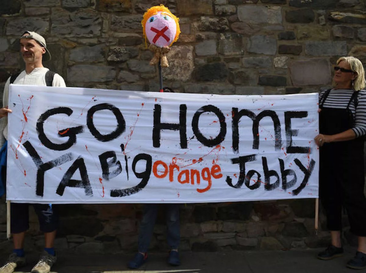 BostonMomME's tweet image. I’m seeing lots of tweets concerned about tfg heading over to Scotland &amp;amp; Ireland and being a flight risk.
I’m not concerned. The Scottish and Irish hatred for him is on par with our own, so I’m actually excited to see how they welcome him this time 🤣