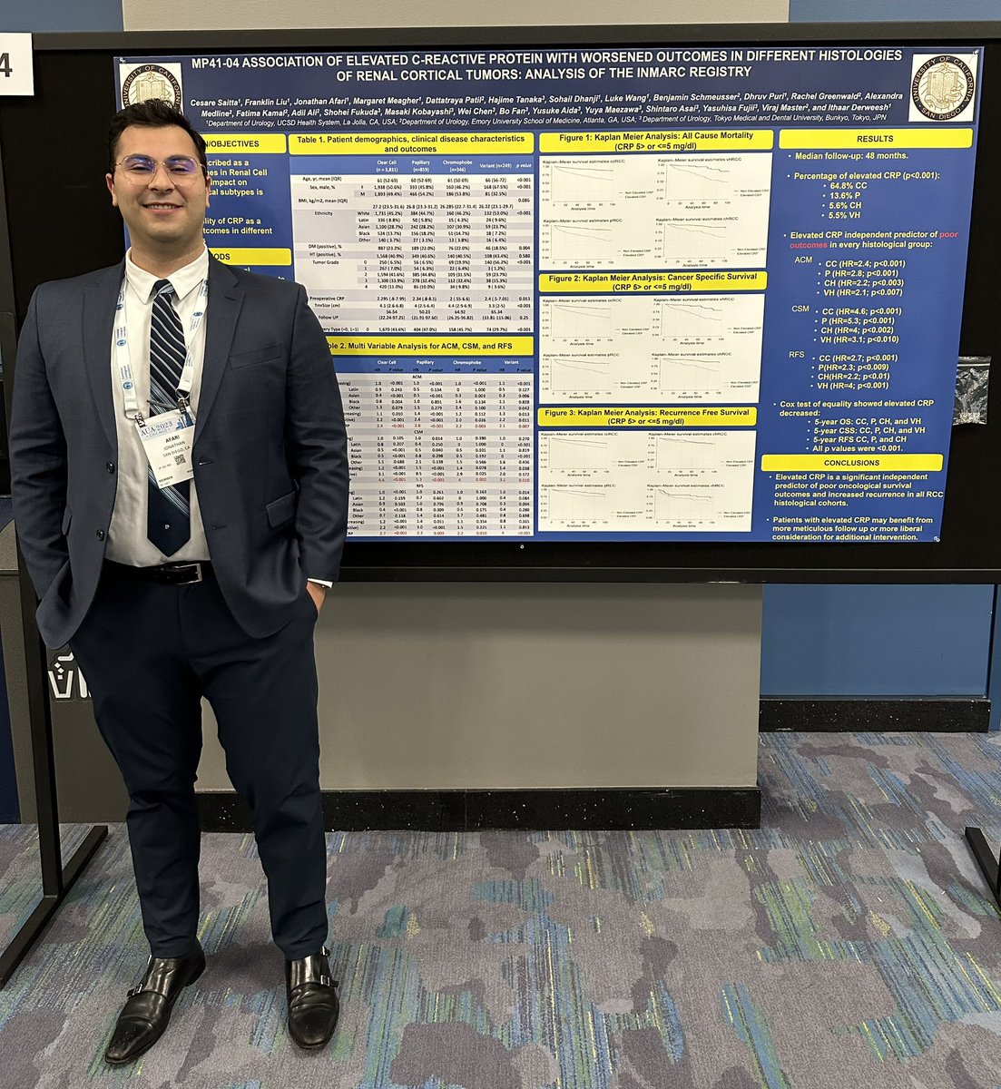Jonathanafari6's tweet photo. Honored to unleash my first presentation at the #AUA2023!!

Couldn’t have done it without my research team @UCSD_Urology  and my powerhouse of a leader @Cold_Steel_1970 Dr. Ithaar Derweesh https://t.co/gt2EKCJI0a