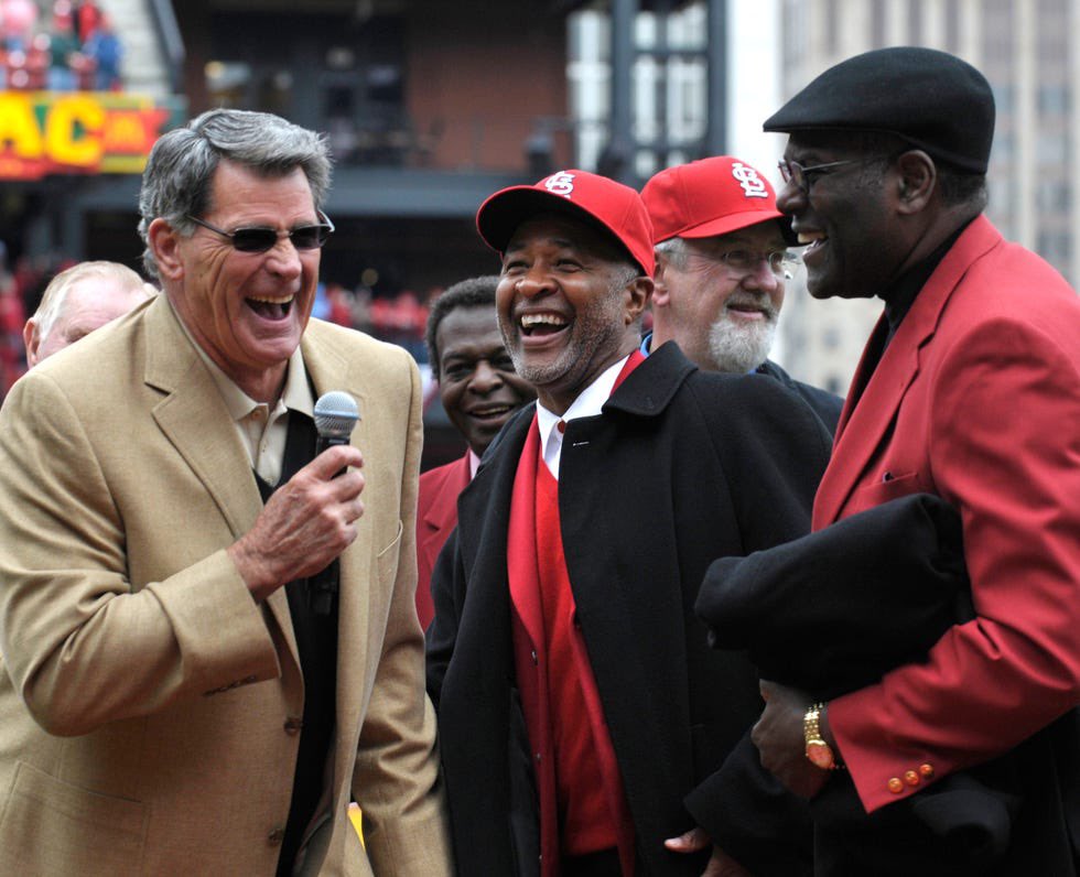 STLWizard's tweet photo. The Cardinals have lost another legend. Mike Shannon was a Cardinal mainstay and unmistakable voice of Cardinal Nation .There will never be another Mike Shannon.  May he Rest In Peace as he joins these other amazing men in Cardinal heaven. ❤️ https://t.co/KqFZoewdj0