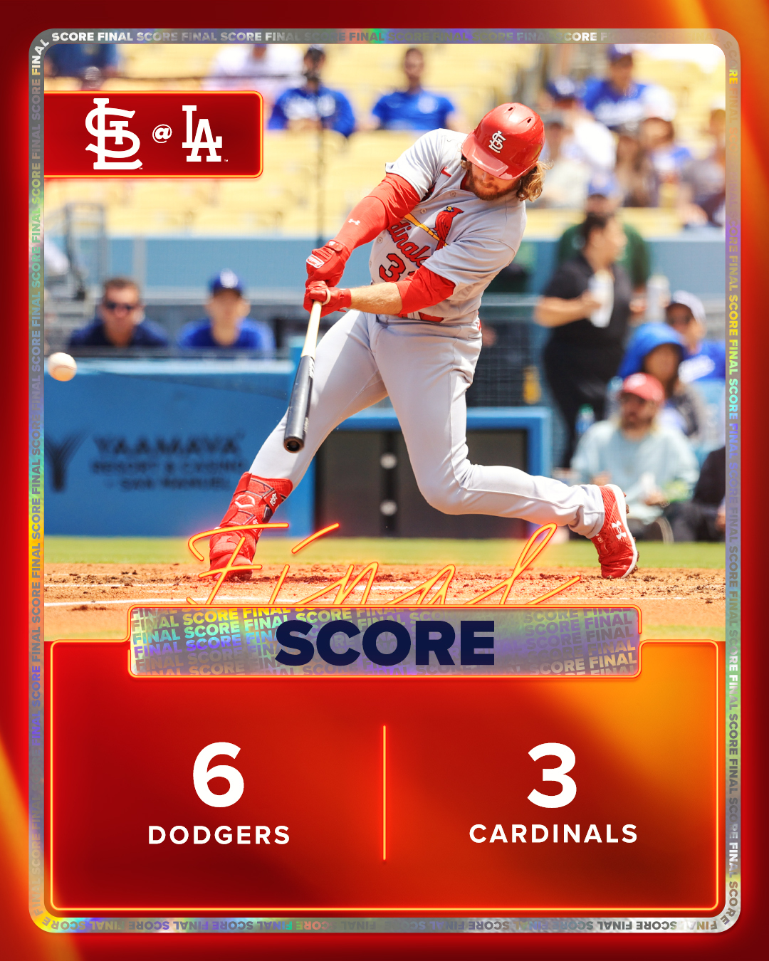 Cardinals at Dodgers / Twitter