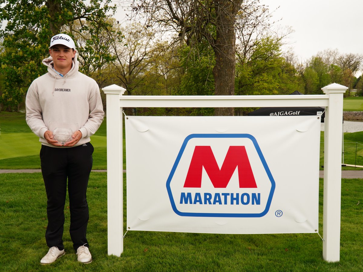 AJGAGolf's tweet photo. New champion alertβΌοΈ
Alex Bennett (E) wins his first AJGA event at #PreFindlay after a final round score of 1-under-par 71. https://t.co/AA87I4gkuA