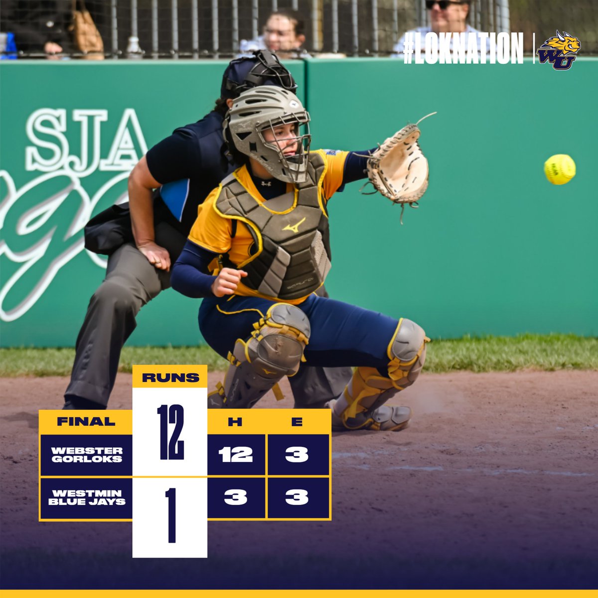 GorlokSports's tweet photo. GORLOKS WIN! @GorloksSoftball defeated Westminster this afternoon by a final score of 12-1 (5 inn.)! Paige Thomas blasted two homeruns in the game to help lift the Gorloks! @WebsterUNews @websteru @sliac

#LokNation https://t.co/GFjcIewKeU