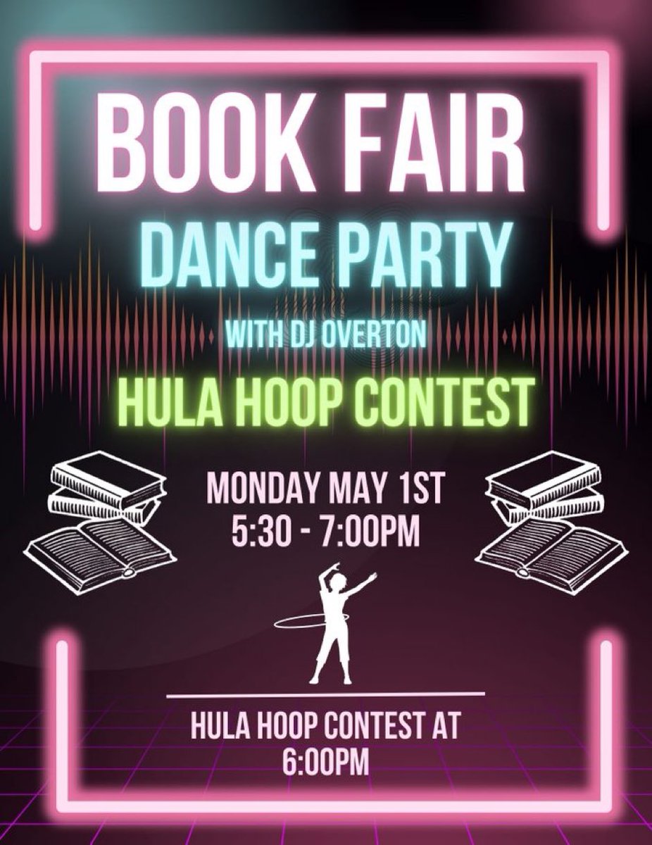 Haggarlc's tweet photo. Can’t wait to see all our Mariners tomorrow evening for dancing and hula hooping and book fair shopping. 😃#haggarlearns https://t.co/5Qjsv6zh2c