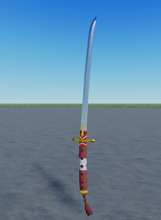 mxstacio's tweet photo. #ROBLOX #Robloxdev #RobloxDevs #BloxFruit #Robloxstudio #ONEPIECE 
Katana Modeled and Textured Inspired from a Bloxfruit's Weapon https://t.co/VQxW5RUYNf
