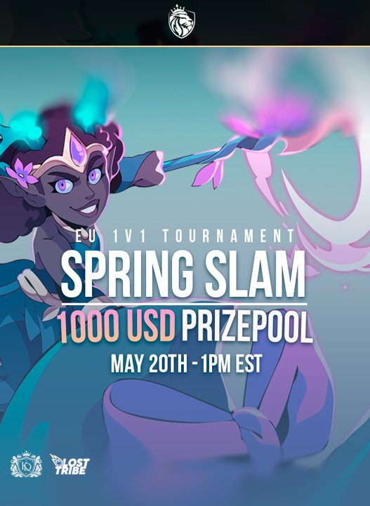 $1000 USD Prize Pool! SIGN UP! ✅

👑 Lost Kingdom : Spring Slam  
🌎 EU Servers
⚔️ 1v1 Tournament
💰 $1000 Prize Pool
🏅 Top 8 Prizing

🗓️ Date: Saturday, May 20, 2023 1:00 PM EST

Tournament Link: start.gg/LKSS