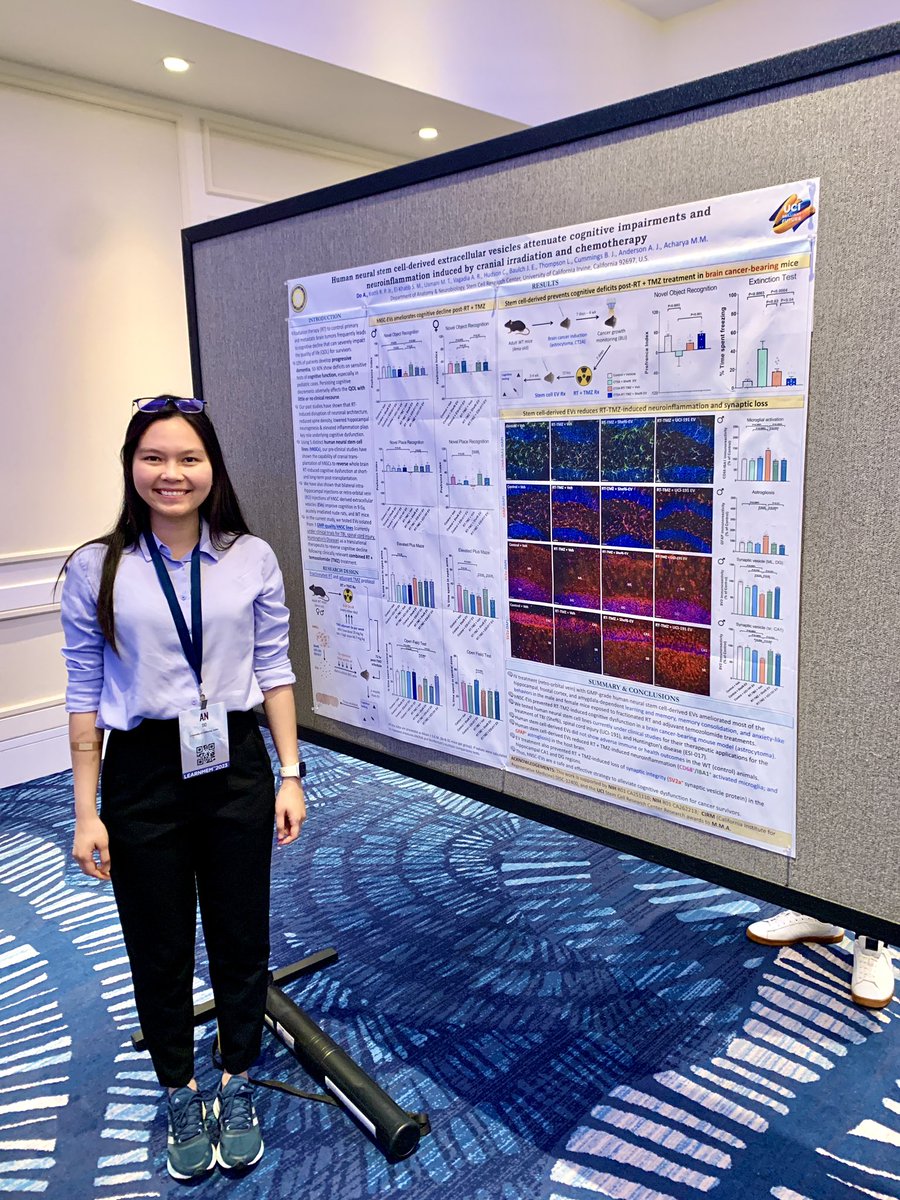 acharya_munjal's tweet photo. #LEARNMEM2023 #ASNTR our FIFTH and final poster this week on a regenerative medicine approach to mitigate brain cancer therapy-induced cognitive decline. I couldn’t be proud much of my amazing team! @UciStemCell https://t.co/hNROdYqjsn